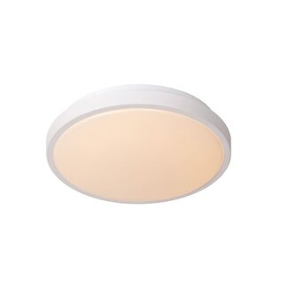 Lucide DASHER - Plafonnier Salle de Bain - Ø 29,3 cm - LED - 1x12W 2700K - IP44 - Blanc - 79110/30/31