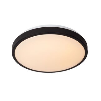 Lucide DASHER - Ceiling light Bathroom - Ø 34.8 cm - LED - 1x18W 2700K - IP44 - Black - 79110/35/30