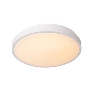 Lucide DASHER - Ceiling light Bathroom - Ø 34.8 cm - LED - 1x18W 2700K - IP44 - White - 79110/35/31