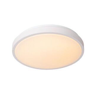 Lucide DASHER - Plafonnier Salle de Bain - Ø 34,8 cm - LED - 1x18W 2700K - IP44 - Blanc - 79110/35/31