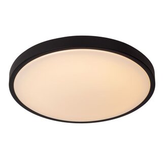 Lucide DASHER - Ceiling light Bathroom - Ø 41 cm - LED - 1x24W 2700K - IP44 - Black - 79110/40/30