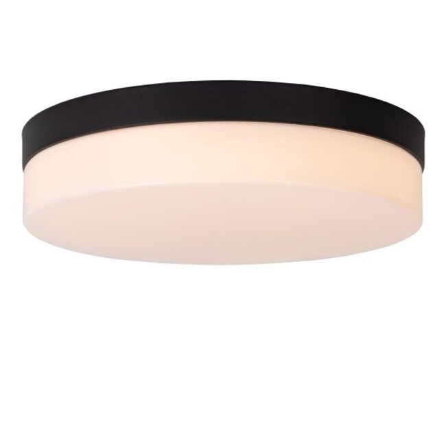 BISKIT - Plafonnière Badkamer - Ø 28 cm - LED - 1x18W 2700K - IP44 - Zwart - 79111/30/30
