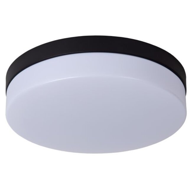 BISKIT - Plafonnière Badkamer - Ø 28 cm - LED - 1x18W 2700K - IP44 - Zwart - 79111/30/30