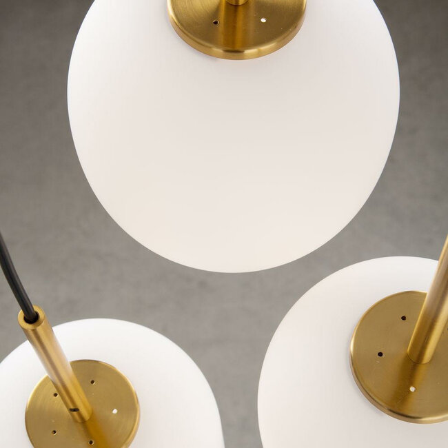 LATO hanglamp - Ø 30 x 120 cm - antiek messing - 3xE14