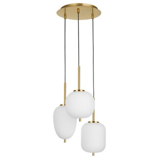 Nova Luce Lampe à suspension LATO - Ø 30 x 120 cm - laiton antique - 3xE14