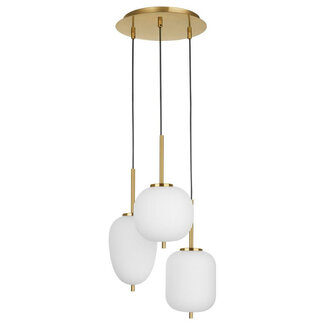 Nova Luce LATO hanging lamp - Ø 30 x 120 cm - antique brass - 3xE14