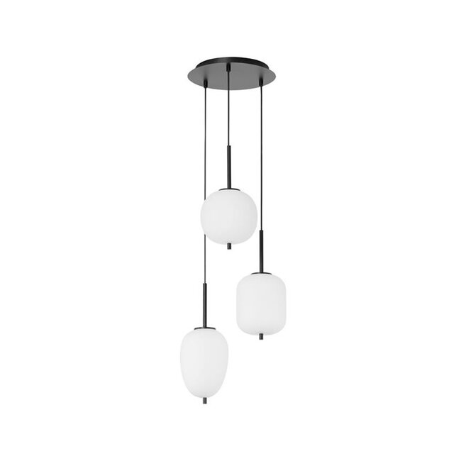 LATO hanging lamp - Ø 30 x 120 cm - black - 3xE14