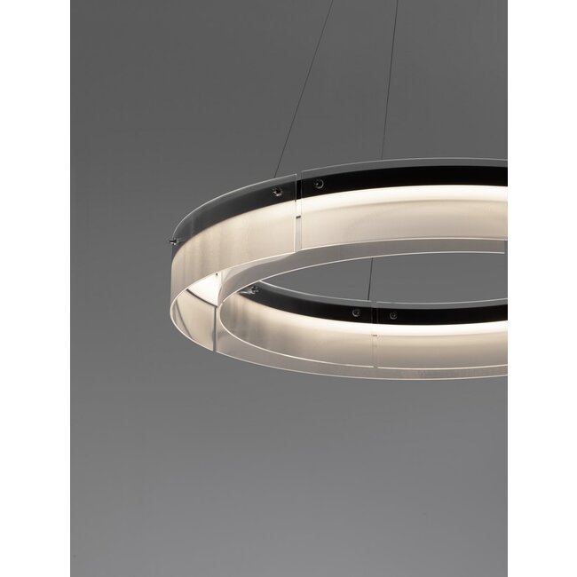 Lampe à suspension LED PAULINE / Ø 85 x 180 cm - noire - 55W