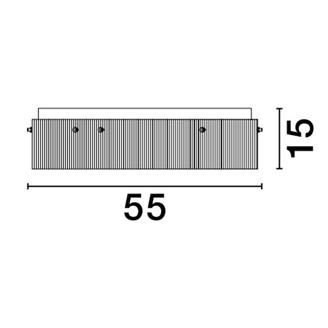 PAULINE LED ceiling lamp - Ø 55 x 15 cm - black - 48W