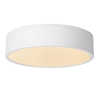 Lucide UNAR - Plafonnière - Ø 20 cm - LED Dimb. - 1x12W 2700K - 3 StepDim - Wit - 79185/20/31