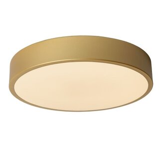 Lucide UNAR - Ceiling lamp - Ø 30 cm - LED Dimming. - 1x18W 2700K - 3 StepDim - Matt Gold / Brass - 79185/30/02