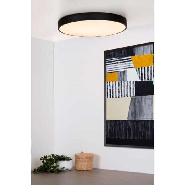UNAR - Plafonnière - Ø 49,5 cm - LED Dimb. - 1x36W 2700K - 3 StepDim - Zwart - 79185/50/30