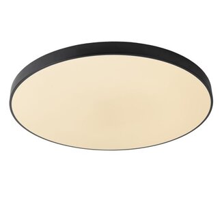 Lucide UNAR - Plafonnier - Ø 80 cm - LED Gradation. - 1x80W 2700K - 3 StepDim - Noir - 79185/80/30