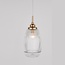 Mond - hanging lamp - Ø 13 x 120 cm - gold / clear glass - E14