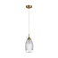 Mond - hanging lamp - Ø 13 x 120 cm - gold / clear glass - E14