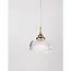 Mond - lampe suspendue - Ø 18 x 120 cm - or / verre transparent - E14