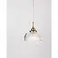 Nova Luce Mond - lampe suspendue - Ø 18 x 120 cm - or / verre transparent - E14