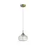 Mond - hanging lamp - Ø 18 x 120 cm - gold / clear glass - E14