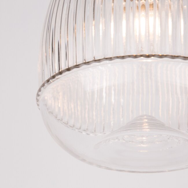 Mond - hanging lamp - Ø 15 x 120 cm - gold / clear glass - E14