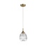 Mond - hanging lamp - Ø 15 x 120 cm - gold / clear glass - E14