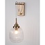 Mouth - wall lamp - gold / clear glass - E14