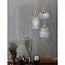 Mond - hanging lamp - Ø 49 x 120 cm - gold / clear glass -3 x E14