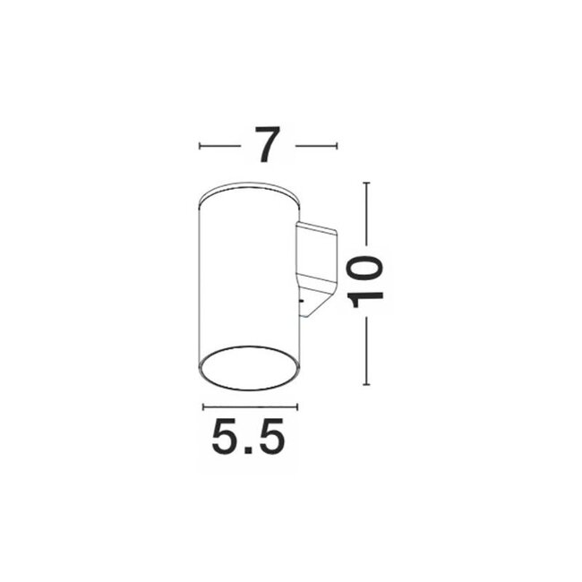 ALP - applique - 10W LED - IP54 - noir
