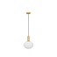 Nova Luce Allen - hanglamp - Ø 24 x 120 cm - goud / opaal glas - E27