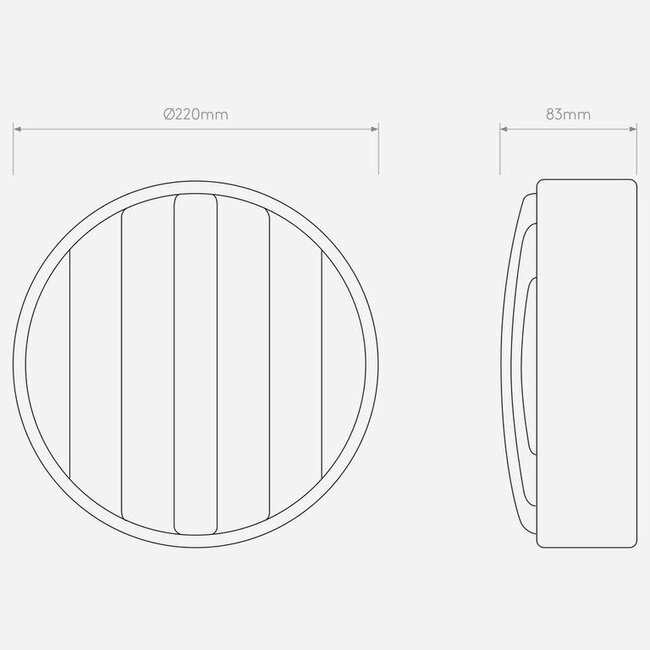 Montreal Round 220 Wall Lamp Black