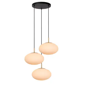 Lucide ELYSEE - Lampe à suspension - Ø 55 cm - 3xE27 - Opale - 21430/13/61