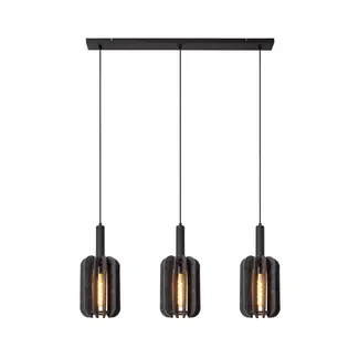 Lucide RAFAL - Hanging lamp - 3xE27 - Gray - 45492/03/36