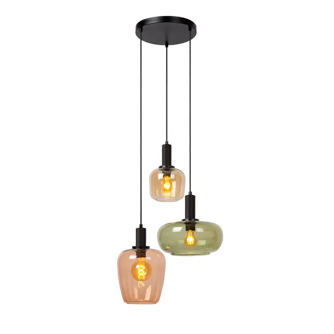 ILONA - Hanging lamp - 3xE27 - Black - 45408/13/99