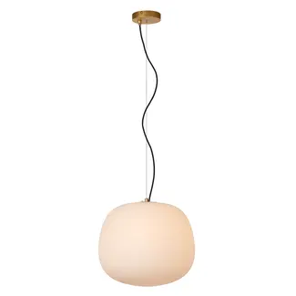 Lucide ELYSEE - Hanging lamp - Ø 38 cm - 1xE27 - Opal - 21431/38/61