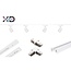 1.5m rail system XUDO with 4 spotlights 1-phase white