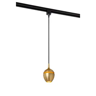 Lucide TRACK PRESTON Hanging lamp - 1-phase track system / track lighting - 1xGU10 - Matt Gold / Brass (Expansion) - 09958/01/02