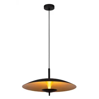 Lucide VULCAN - Hanglamp - Ø 47 cm - LED Dimb. - 1x9W 3000K - Zwart - 30461/09/30