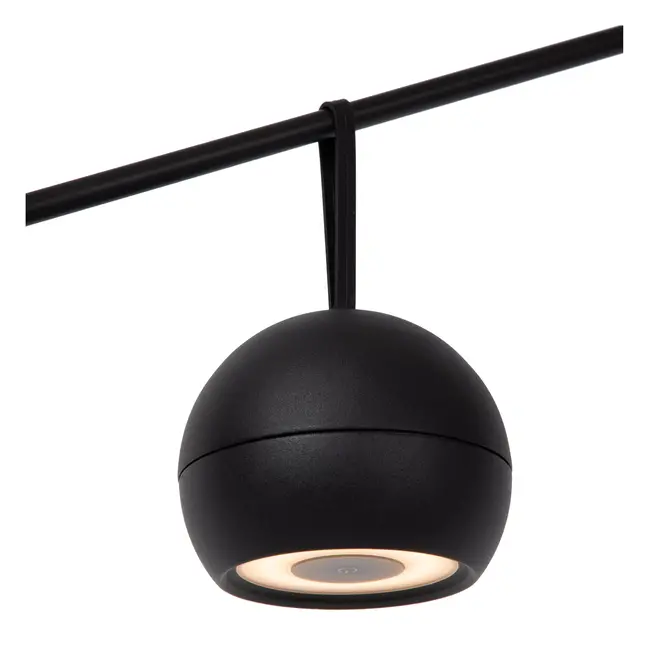 LUNEX - Rechargeable Wall Lamp Indoor/Outdoor - Accu/Battery - LED Dim. - 1x2W 3000K - IP54 - Magnetic - Black - 27251/02/30