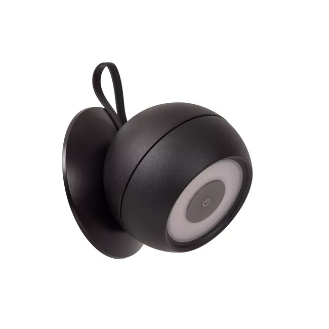 LUNEX - Applique Rechargeable Intérieur/Extérieur - Accu/Batterie - LED Dim. - 1x2W 3000K - IP54 - Magnétique - Noir - 27251/02/30
