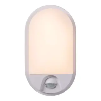 Lucide HUPS IR - Wandlamp Binnen/Buiten - LED - 1x10W 3000K - IP54 - Beweging & dag/nacht sensor - Wit