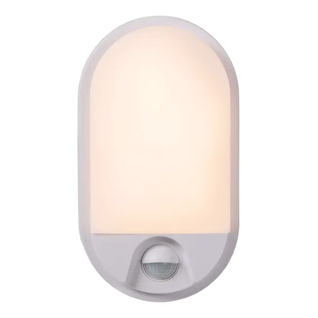 HUPS IR - Wall lamp Indoor/Outdoor - LED - 1x10W 3000K - IP54 - Movement & day/night sensor - White - 22864/10/31