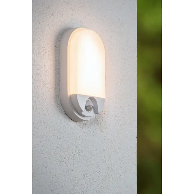 HUPS IR - Wall lamp Indoor/Outdoor - LED - 1x10W 3000K - IP54 - Movement & day/night sensor - White - 22864/10/31