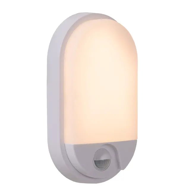 HUPS IR - Wandlamp Binnen/Buiten - LED - 1x10W 3000K - IP54 - Beweging & dag/nacht sensor - Wit - 22864/10/31