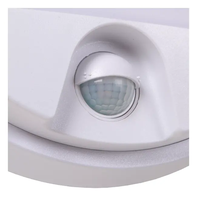 HUPS IR - Wandlamp Binnen/Buiten - LED - 1x10W 3000K - IP54 - Beweging & dag/nacht sensor - Wit - 22863/10/31