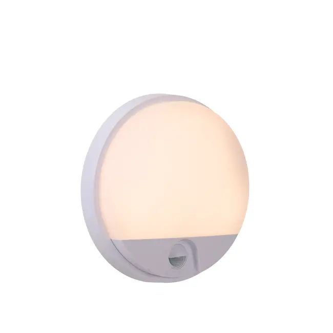 HUPS IR - Applique Intérieur/Extérieur - LED - 1x10W 3000K - IP54 - Capteur de mouvement & jour/nuit - Blanc - 22863/10/31
