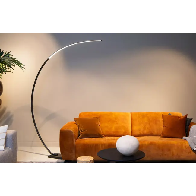 CURVE - Lampe à arc - LED à intensité variable - 1 x 15 W 2700 K - Noir - 44700/11/30