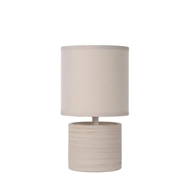 Lucide GREASBY - Tafellamp - Ø 14 cm - 1xE14 - Beige - 47502/81/38