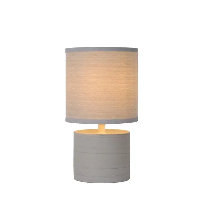 Lucide GREASBY - Lampe à poser - Ø 14 cm - 1xE14 - Gris - 47502/81/36