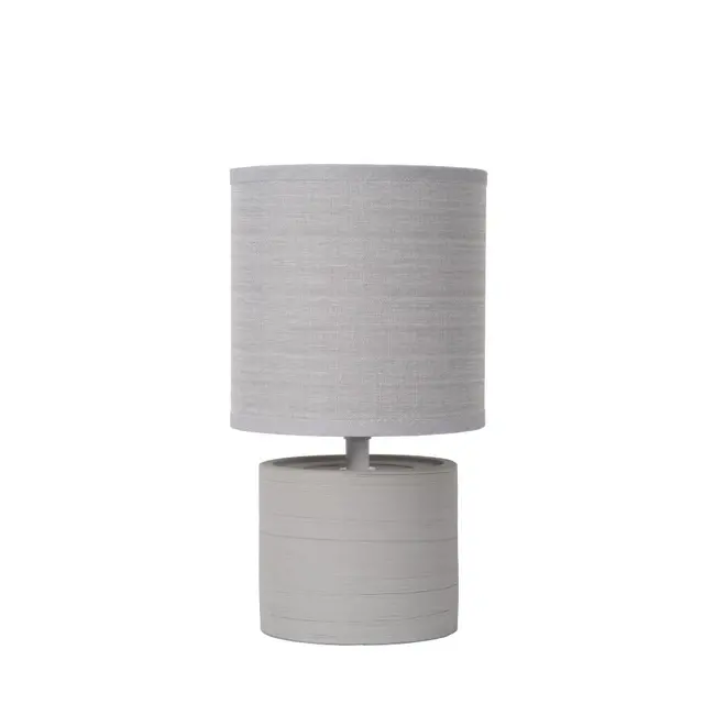 Lucide GREASBY - Lampe à poser - Ø 14 cm - 1xE14 - Gris - 47502/81/36