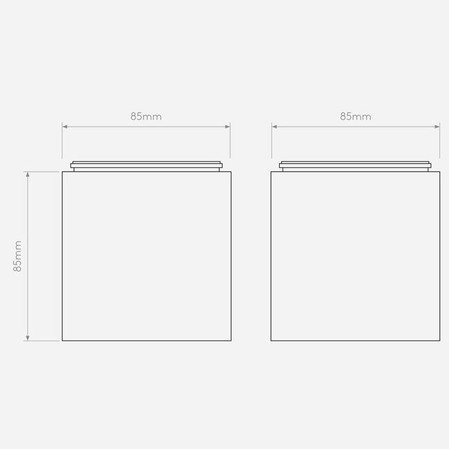 Kos square II Blanc mat IP65 - 1326043