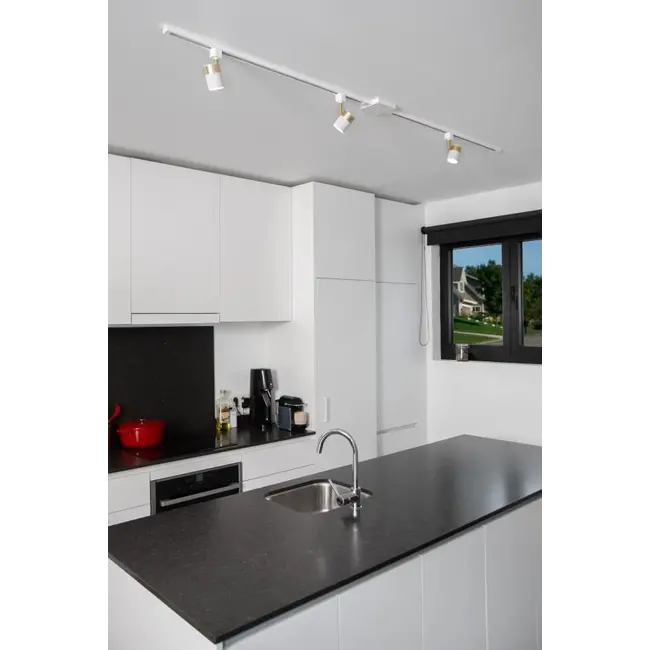 Lucide TRACK Alimentation de démarrage - Système sur rail monophasé / Éclairage sur rail - Simple/Double - Blanc (Extension)